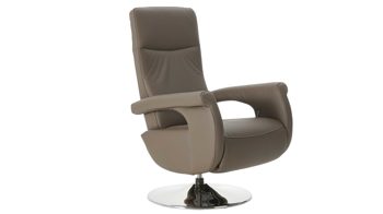Relaxsessel modulmaster aus Leder in Dunkelbraun Modulmaster MM-PN1062 - Relaxsessel 1DRF mokkafarbenes Leder Torro & Tellerfuß V17