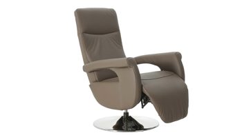 Relaxsessel modulmaster aus Leder in Dunkelbraun Modulmaster MM-PN1062 - Relaxsessel 1DRF mokkafarbenes Leder Torro & Tellerfuß V17