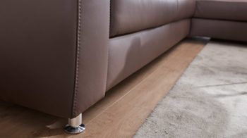 Ecksofa modulmaster aus Leder in Dunkelbraun Modulmaster MM-PN1059 - Ecksofa moccafarbenes Leder Torro & Metallfüße – Stellfläche ca. 288 x 224 cm