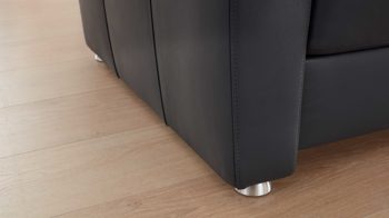 Ecksofa modulmaster aus Leder in Dunkelblau Modulmaster MM-PN1059 - Wohnlandschaft nachtblaues Leder Torro & Metallfüße – Stellfläche ca. 240 x 336 cm