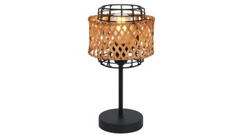 Tischleuchte Globo lighting aus Metall in Holzfarben Tischleuchte Gina Bambus & Metall – Höhe ca. 32 cm