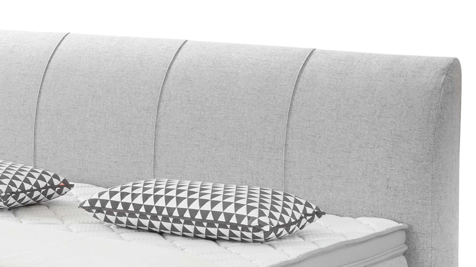 Boxspringbett Sun garden | 162739 aus Stoff in Hellgrau Boxspringbett Modesto hellgraues Flachgewebe MT50375-720 – Liegefläche ca. 140 x 200 cm