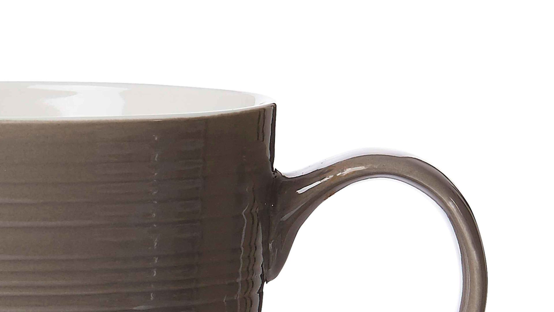 Kaffeebecher Ritzenhoff & breker aus Porzellan in Braun Ritzenhoff & Breker Jumbobecher Suomi taupefarbenes Porzellan – ca. 520 ml