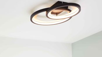 Deckenleuchte Interliving aus Metall in Schwarz Interliving Leuchten Serie 9337 - Deckenleuchte Mattschwarz & Gold – ca. 59 x 33 cm