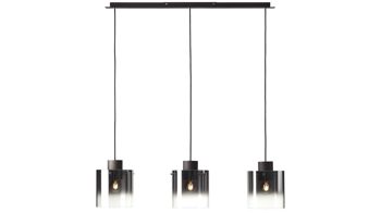 Pendelleuchte Brilliant aus Glas in Dunkelgrau Brilliant Pendelleuchte Beth Kaffee & Rauch - Breite ca. 90 cm