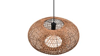 Pendelleuchte Trio lighting for you aus Naturfaser in Natur TRIO Leuchten Serie Hedda - Hängelampe Sisal - Durchmesser ca. 52 cm