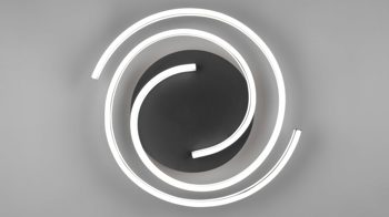 Deckenleuchte Trio lighting for you aus Metall in Schwarz Trio Deckenleuchte Caya Messingfarben  &  Schwarz  - Durchmesser ca. 50 cm