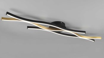 Deckenleuchte Trio lighting for you aus Metall in Messing Trio Deckenleuchte Blaze Messing matt & schwarz matt - Breite ca. 108