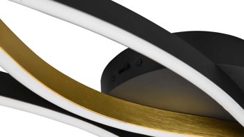 Deckenleuchte Trio lighting for you aus Metall in Messing Trio Deckenleuchte Blaze Messing matt & schwarz matt - Breite ca. 108