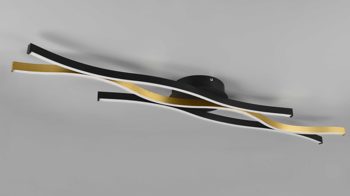 Deckenleuchte Trio lighting for you aus Metall in Messing Trio Deckenleuchte Blaze Messing matt & schwarz matt - Breite ca. 108