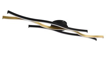 Deckenleuchte Trio lighting for you aus Metall in Messing Trio Deckenleuchte Blaze Messing matt & schwarz matt - Breite ca. 108