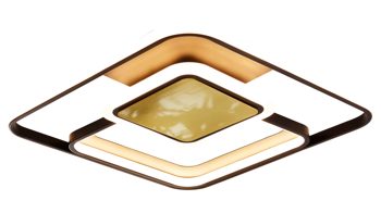 Deckenleuchte Interliving aus Metall in Schwarz Interliving Leuchten Serie 9329 - Deckenleuchte Schwarz & Messing – ca. 50 x 50 cm