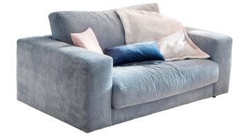 Zweisitzer SOFAkultur aus Stoff in Hellblau SOFAkultur Programm SK 267 - Zweisitzer medium hellblauer Cordbezug