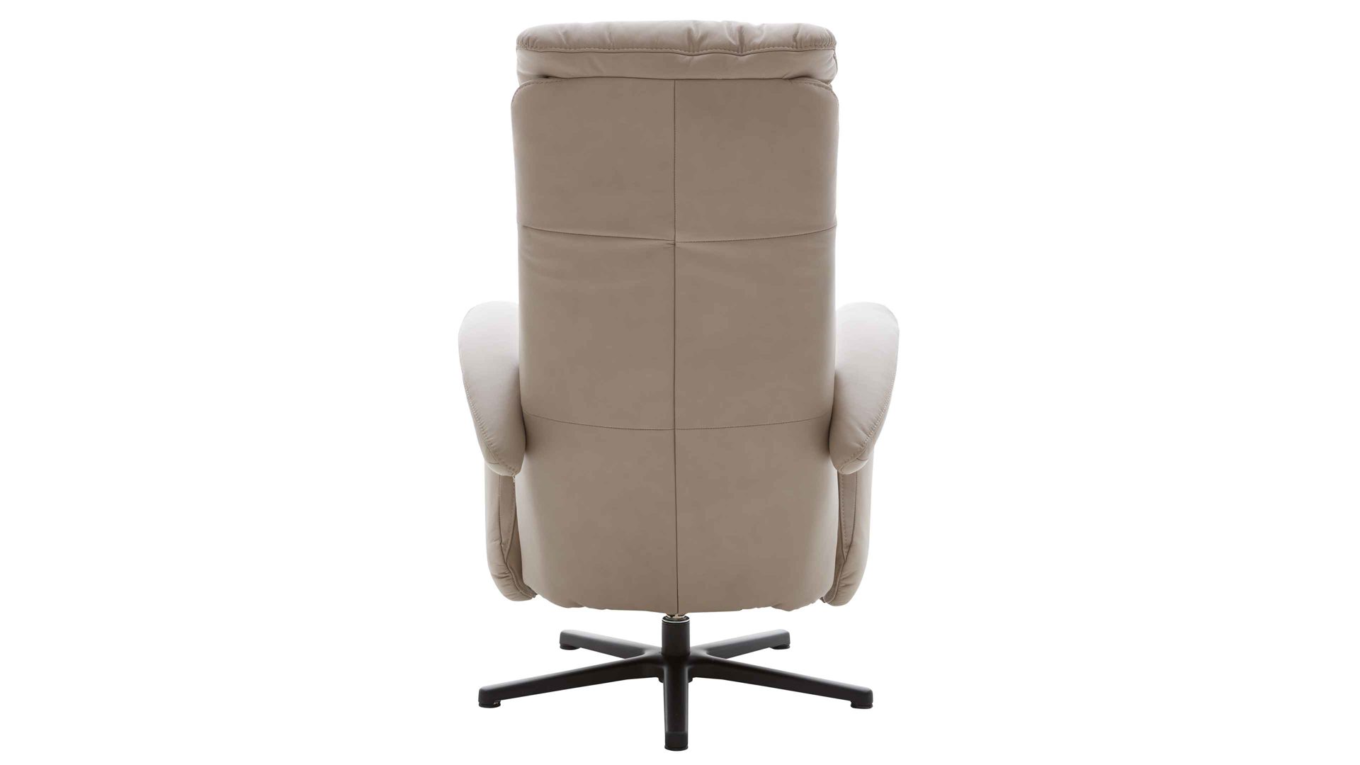 Relaxsessel comfortmaster besser sitzen, liegen, leben aus Leder in Hellgrau Comfortmaster CM-HU1157 - Relaxsessel B perlfarbenes LongLife-Leder Vivre & schwarzer Sternfuß - Ergonomie S