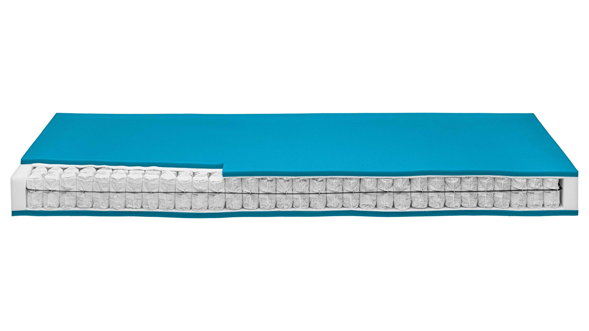 Federkernmatratze comfortmaster besser sitzen, liegen, leben aus Stoff in Weiß Comfortmaster Matratze Classic T H3, Taschenfederkern – Liegefläche ca. 100 x 210 cm
