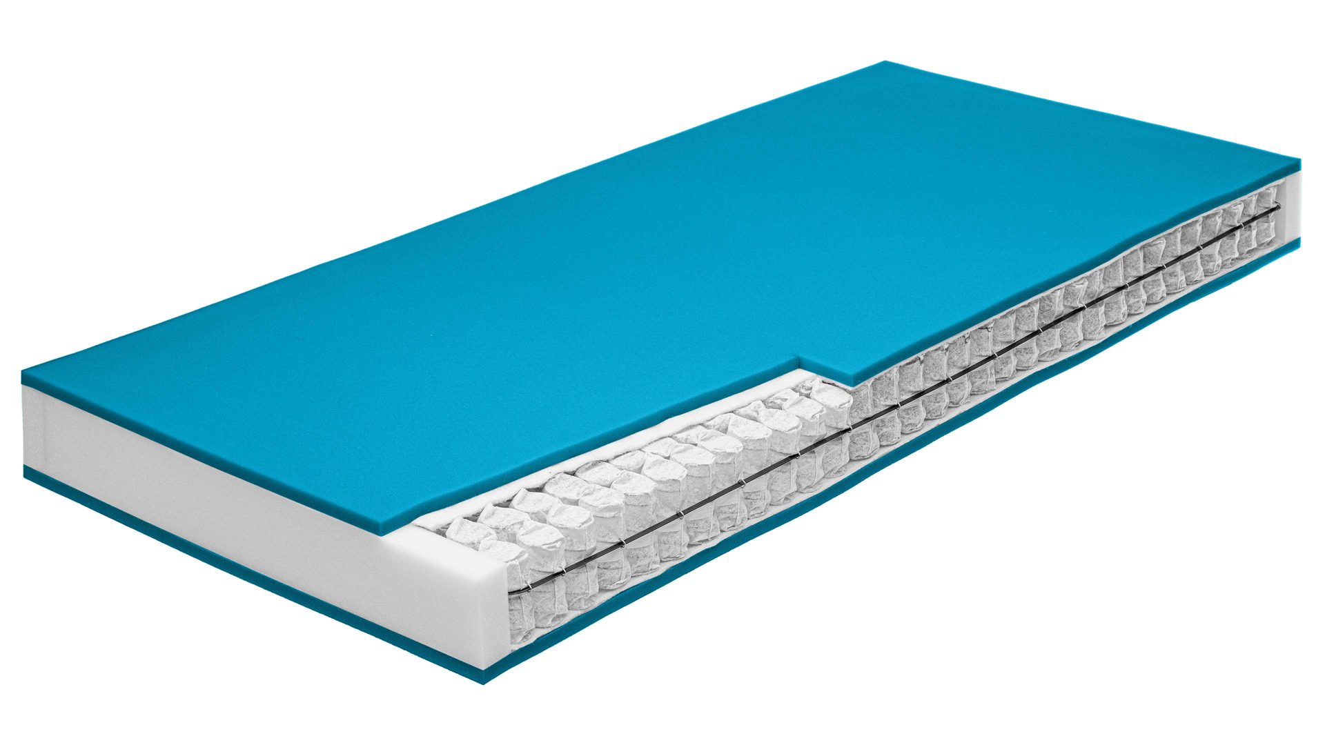 Federkernmatratze comfortmaster besser sitzen, liegen, leben aus Stoff in Weiß Comfortmaster Matratze Classic T H2, Taschenfederkern – Liegefläche ca. 80 x 210 cm