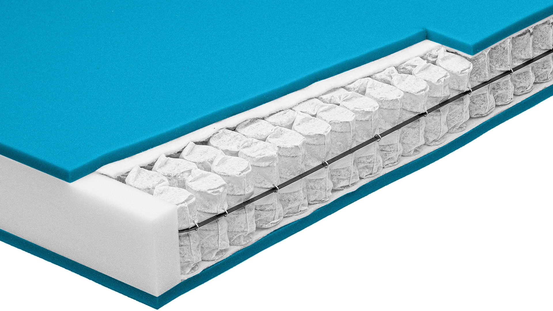 Federkernmatratze comfortmaster besser sitzen, liegen, leben aus Stoff in Weiß Comfortmaster Matratze Classic T H2, Taschenfederkern – Liegefläche ca. 80 x 190 cm