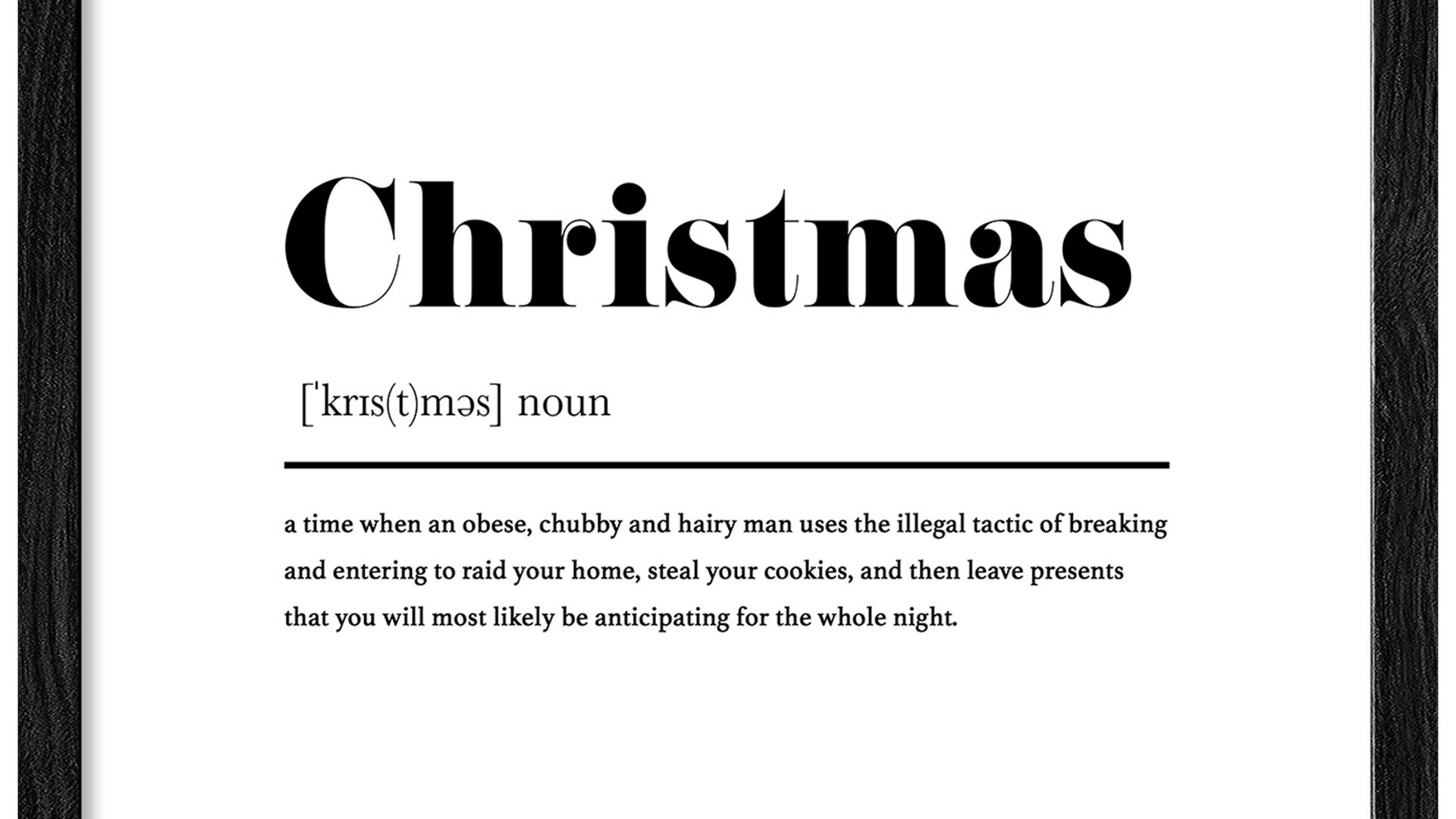 Kunstdruck Pro®art bilderpalette aus Karton / Papier / Pappe in Weiß PRO®ART Kunstdruck Christmas 1 Weiß & Schwarz - ca. 33 x 43 cm