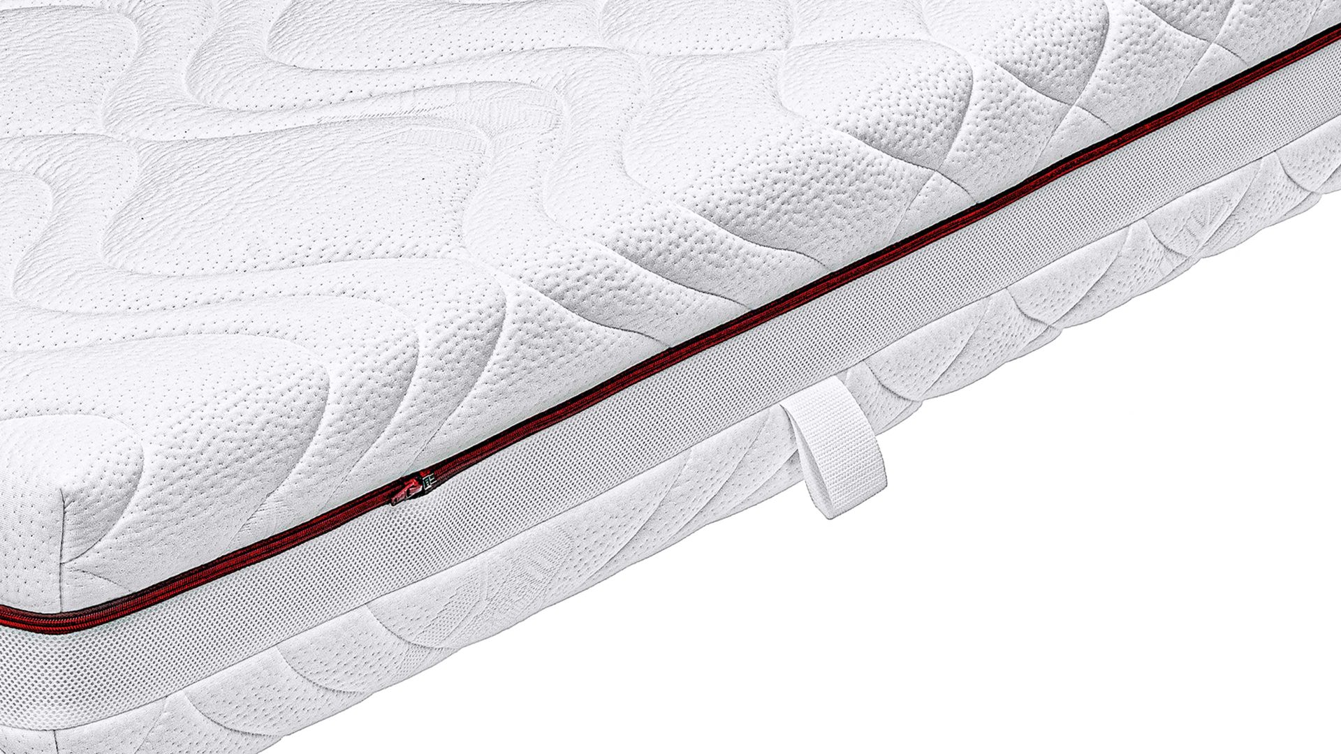 Federkernmatratze comfortmaster besser sitzen, liegen, leben aus Stoff in Weiß Comfortmaster Matratze Exklusiv T H2, Taschenfederkern – Liegefläche ca. 90 x 220 cm