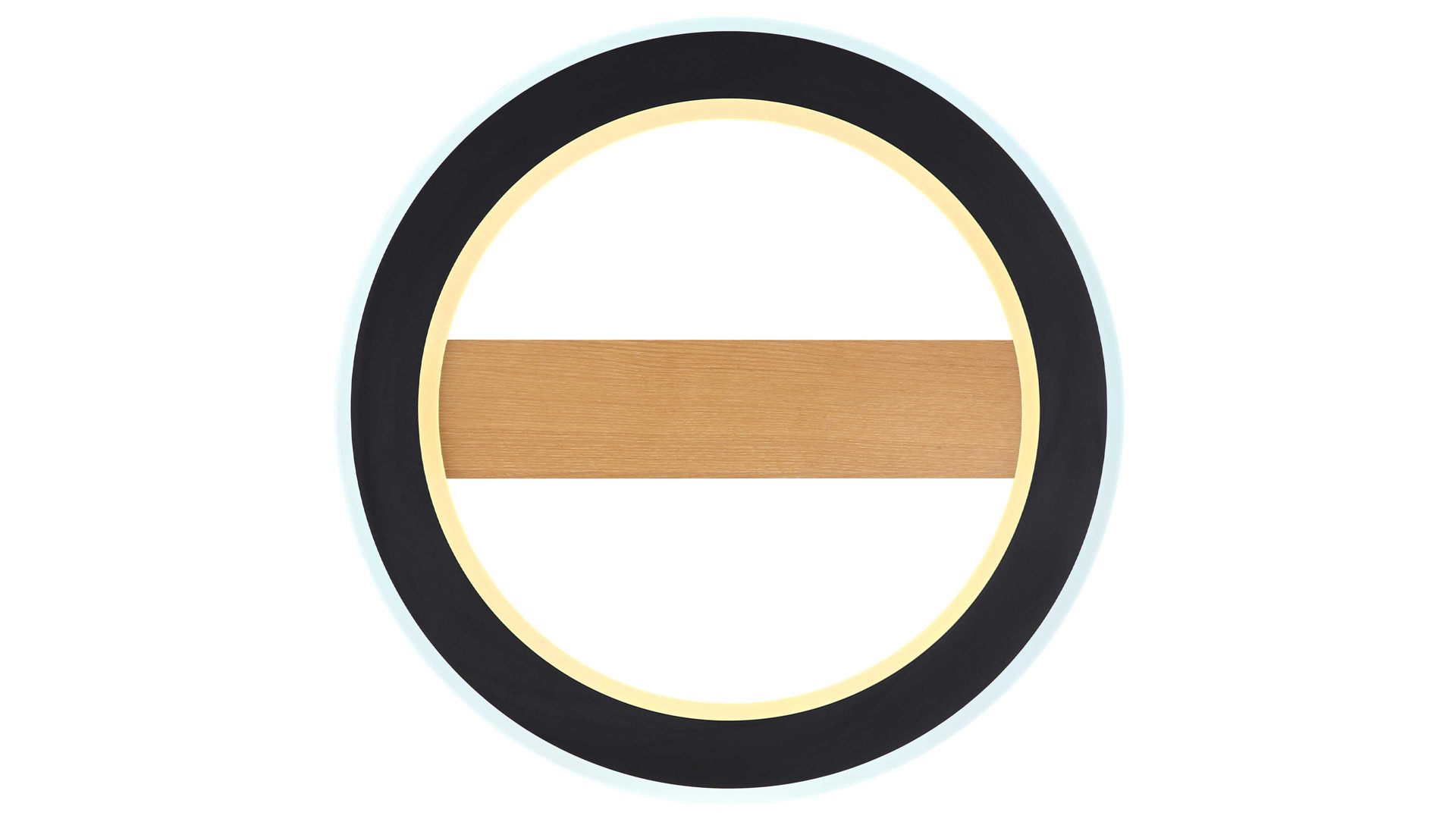 Deckenleuchte Globo lighting aus Metall in Schwarz GLOBO LED-Deckenleuchte Mattia Schwarz & Holz – Durchmesser ca. 45 cm