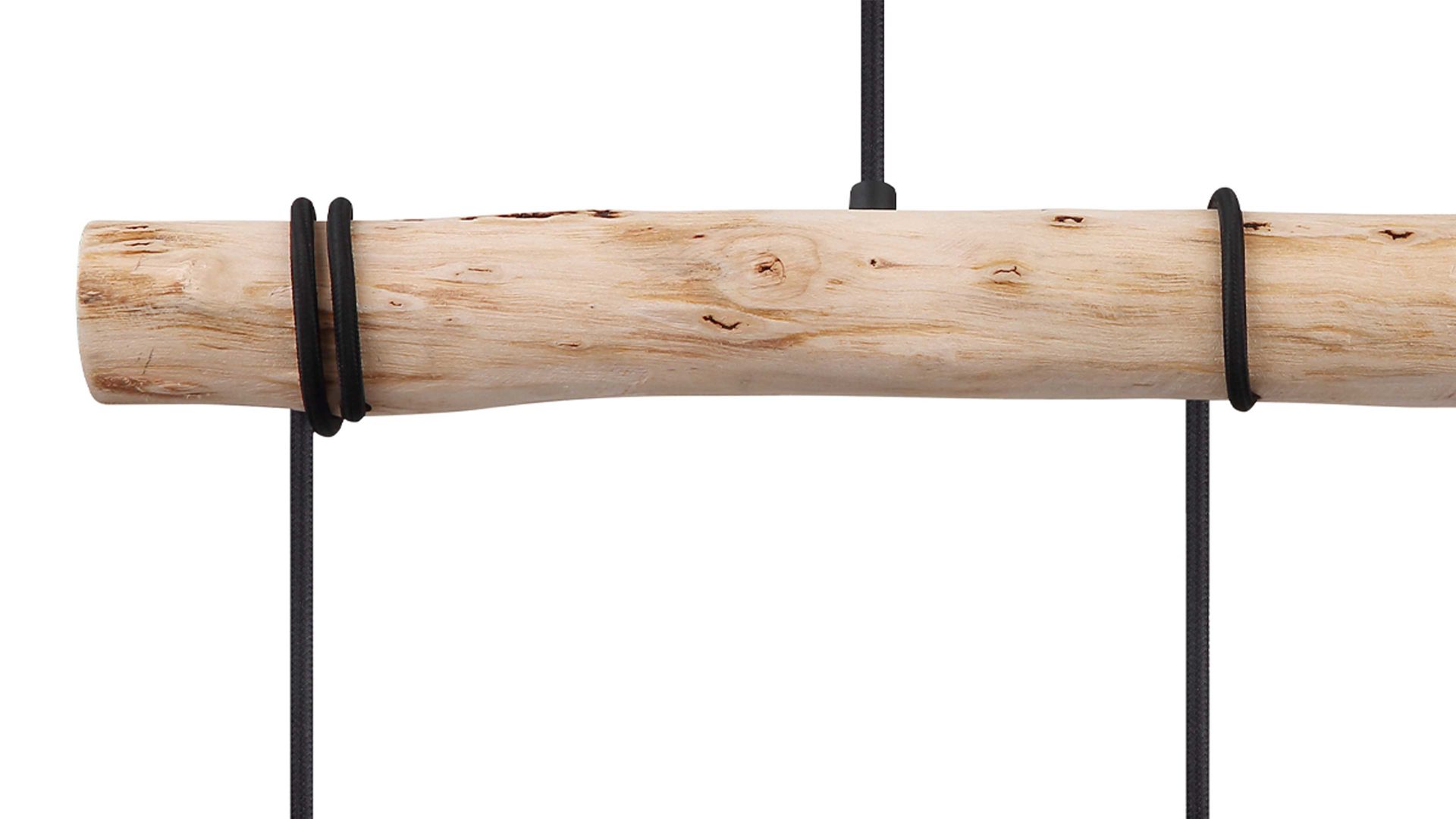 Pendelleuchte Globo lighting aus Holz in Holzfarben GLOBO Hängeleuchte Gregor Holz & schwarzes Metall - Länge ca. 60 cm