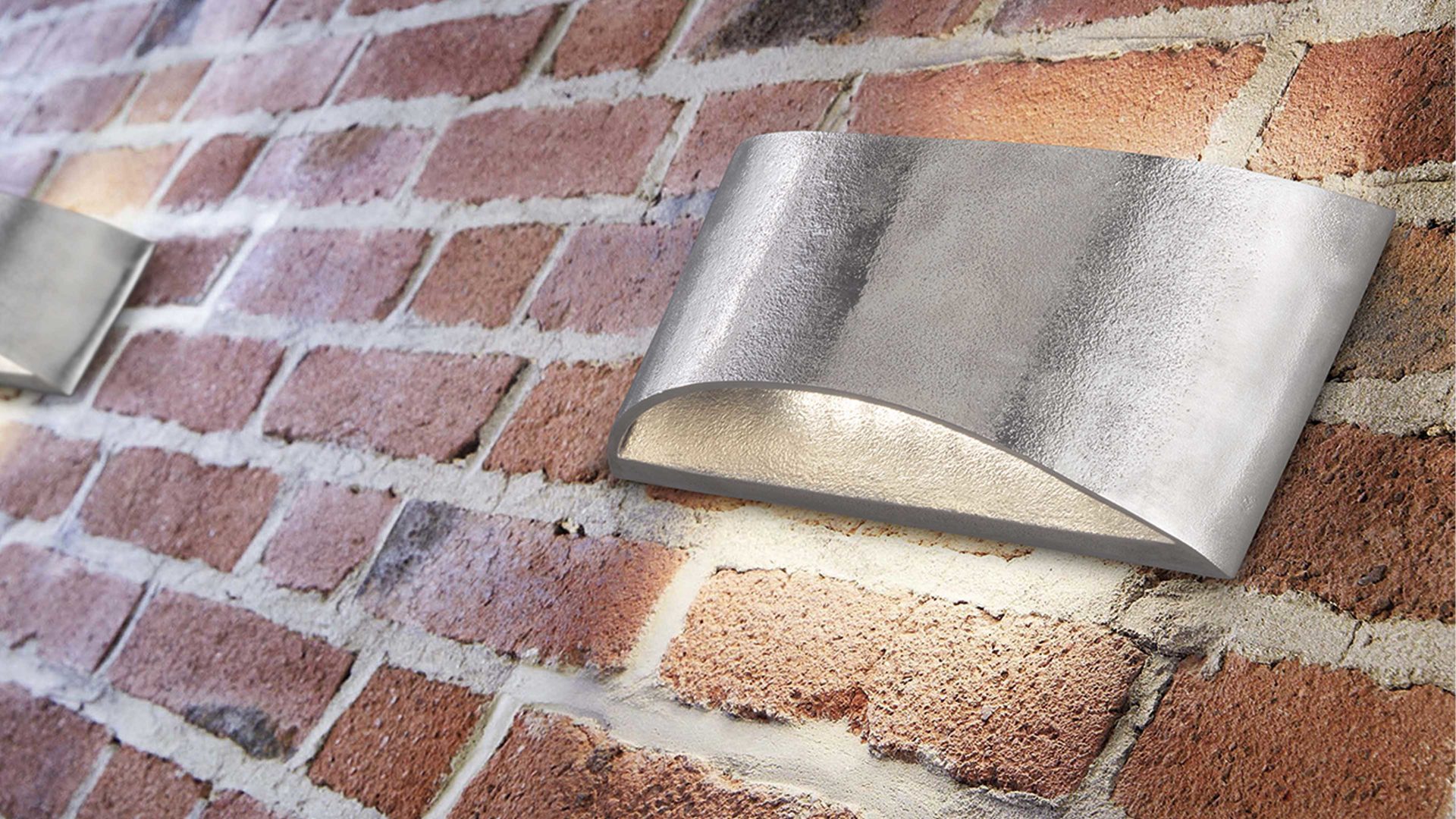 Wandleuchte Fh fischer & honsel aus Metall in Nickel FH Shine LED-Wandleuchte Arles Nickel antik – ca. 30 x 14 cm