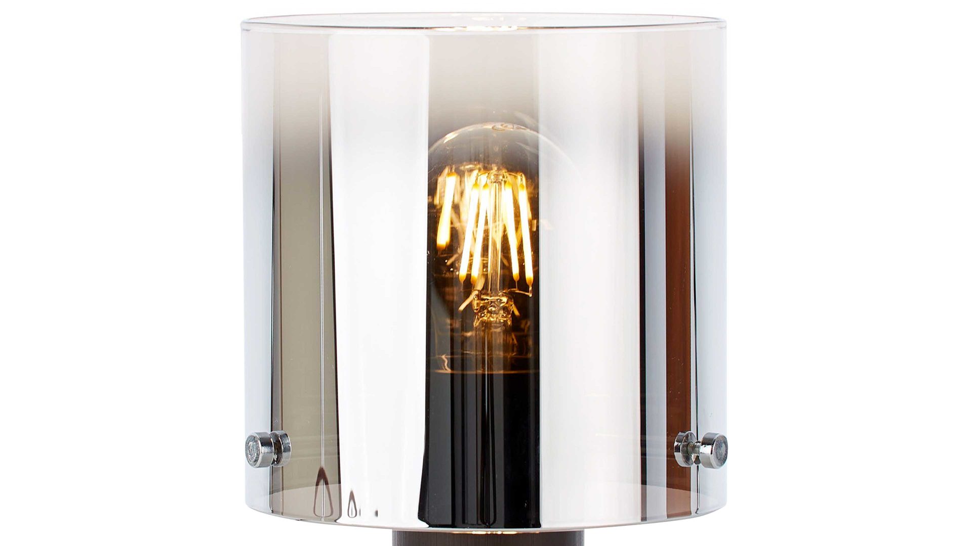 Tischleuchte Brilliant aus Glas in Dunkelgrau Brilliant Tischleuchte Beth Kaffee & Rauch - Höhe ca. 26 cm