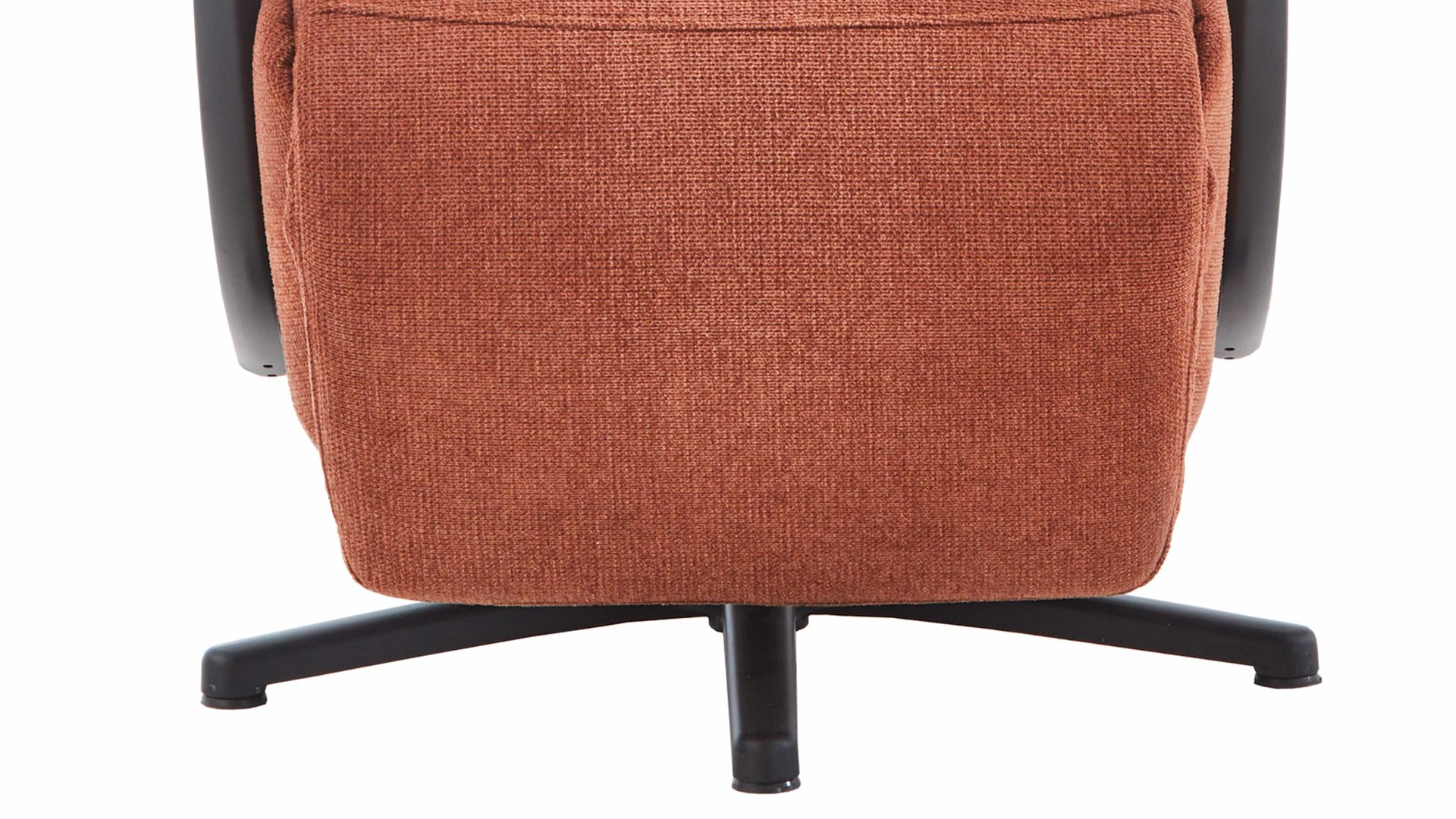 Relaxsessel KAWOO aus Stoff in Orange KAWOO Polsterprogramm Torino XC - Relaxsessel kupferfarbenes Flachgewebe Paris & schwarzer Sternfuß