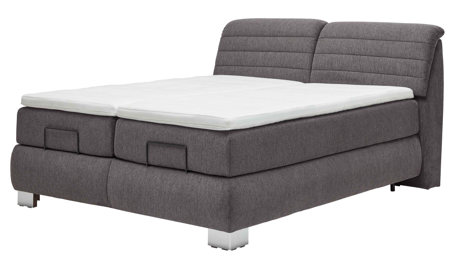 Boxspringbett comfortmaster besser sitzen, liegen, leben aus Stoff in Anthrazit Comfortmaster OC-BX21015 - Boxspringbett anthrazitfarbener Stoffbezug Brego 321200 – Liegefläche ca. 180 x 200 cm