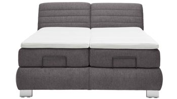 Boxspringbett comfortmaster besser sitzen, liegen, leben aus Stoff in Anthrazit Comfortmaster OC-BX21015 - Boxspringbett anthrazitfarbener Stoffbezug Brego 321200 – Liegefläche ca. 180 x 200 cm