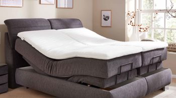 Boxspringbett comfortmaster besser sitzen, liegen, leben aus Stoff in Anthrazit Comfortmaster OC-BX21015 - Boxspringbett anthrazitfarbener Stoffbezug Brego 321200 – Liegefläche ca. 180 x 200 cm