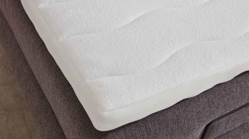 Boxspringbett comfortmaster besser sitzen, liegen, leben aus Stoff in Anthrazit Comfortmaster OC-BX21015 - Boxspringbett anthrazitfarbener Stoffbezug Brego 321200 – Liegefläche ca. 180 x 200 cm