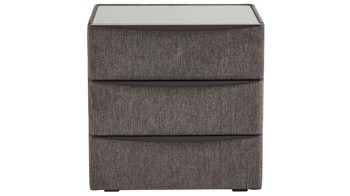 Nachtkommode comfortmaster besser sitzen, liegen, leben aus Stoff in Anthrazit Comfortmaster OC-BX21015 - Nachtkommode 67 anthrazitfarbener Stoffbezug Brego 321200 – drei Schubladen