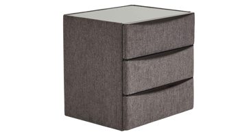 Nachtkommode comfortmaster besser sitzen, liegen, leben aus Stoff in Anthrazit Comfortmaster OC-BX21015 - Nachtkommode 67 anthrazitfarbener Stoffbezug Brego 321200 – drei Schubladen