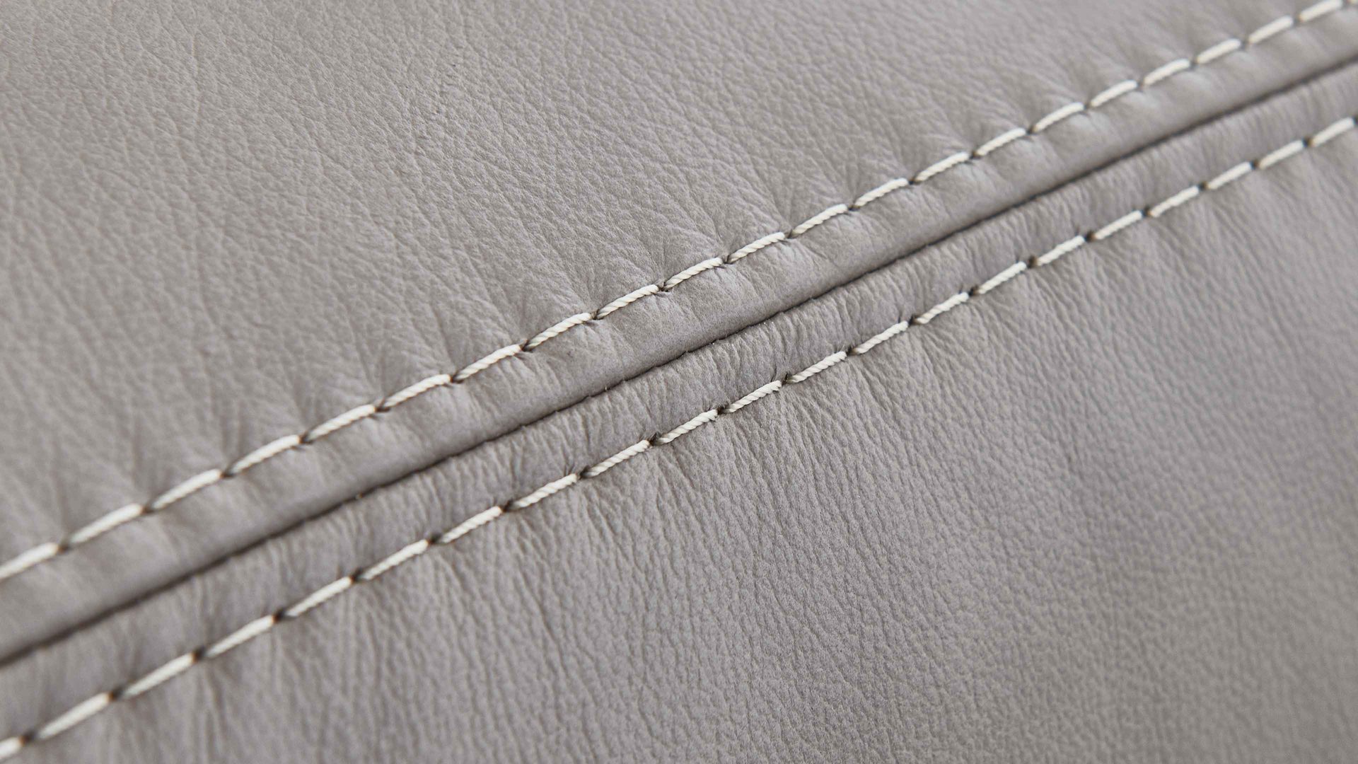 Ecksofa modulmaster aus Leder in Hellgrau Modulmaster MM-PN1102 - Ecksofa granitfarbenes Leder Torro & Alufüße - Stellfläche ca. 264 x 249 cm