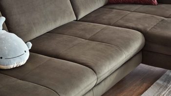 Ecksofa modulmaster aus Stoff in Dunkelgrün Modulmaster MM-ZE1156 - Ecksofa olivgrüne Wirkware Salsa & schwarze Metallfüße - Stellfläche ca. 280 x 179 cm
