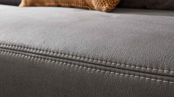 Ecksofa modulmaster aus Stoff in Anthrazit Modulmaster MM-ZE1147 - Ecksofa anthrazitfarbener Stoffbezug Deluxe & schwarze Metallfüße - Stellfläche ca. 266 x 227 cm