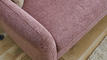 Ecksofa modulmaster aus Stoff in Rosa Modulmaster MM-ZE1130 - Ecksofa rosé Webstoff Famosa wine & schwarze Alufüße - Stellfläche ca. 270 x 194 cm