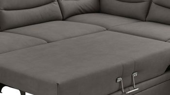 Mehrpreis modulmaster aus Stoff in Grau Modulmaster MM-PP1133 - stoffbezogene Liegefläche graue Mikrofaser Mammut