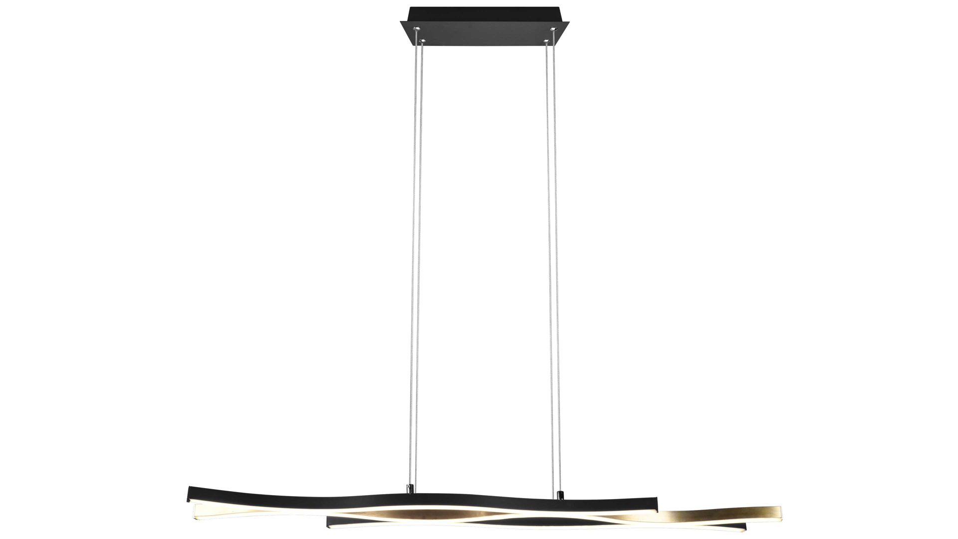 Pendelleuchte Trio lighting for you aus Metall in Messing Trio Pendelleuchte Blaze Messing matt & schwarz matt - Breite ca. 108