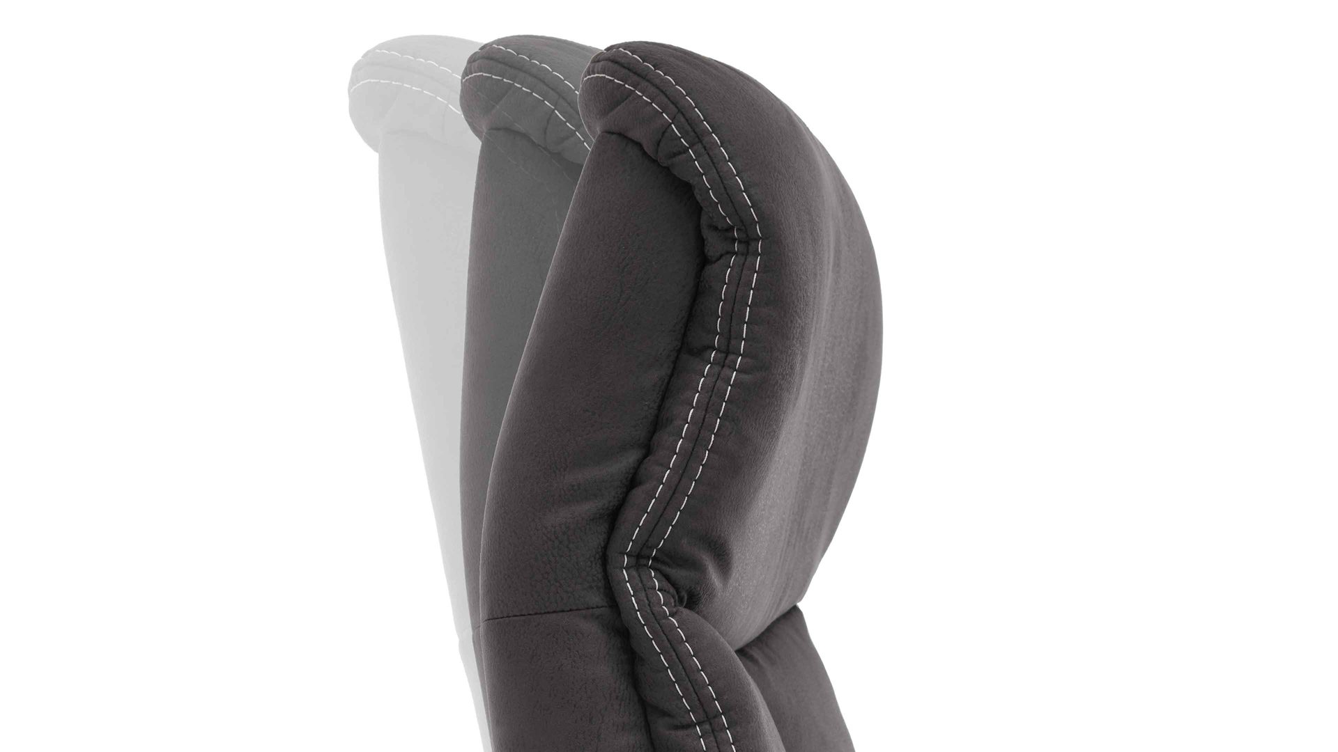 Relaxsessel modulmaster aus Stoff in Anthrazit Modulmaster MM-MP1063 - Relaxsessel 1DRF anthrazitfarbene Mikrofaser Saddle & Chrom-Tellerfuß