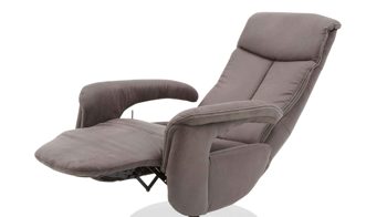 Relaxsessel modulmaster aus Stoff in Dunkelbraun Modulmaster MM-MP1063 - Relaxsessel 1DRF nougatfarbene Mikrofaser Saddle & Tellerfuß