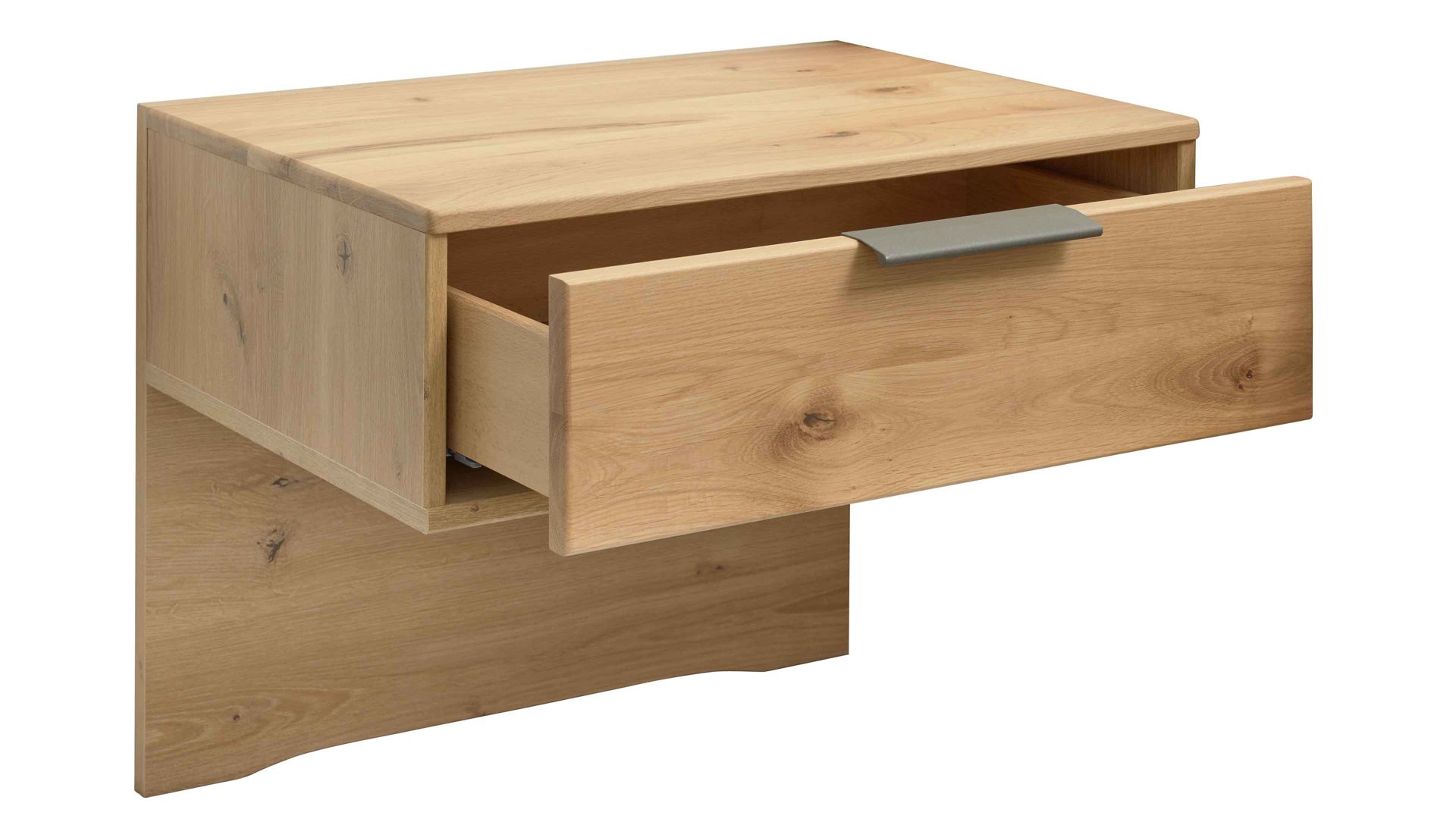 Komplettzimmer Interliving aus Holz in Hellgrau Interliving Schlafzimmer Serie 1027 – Komplettzimmer Eiche bianco & Champagner - vierteilig
