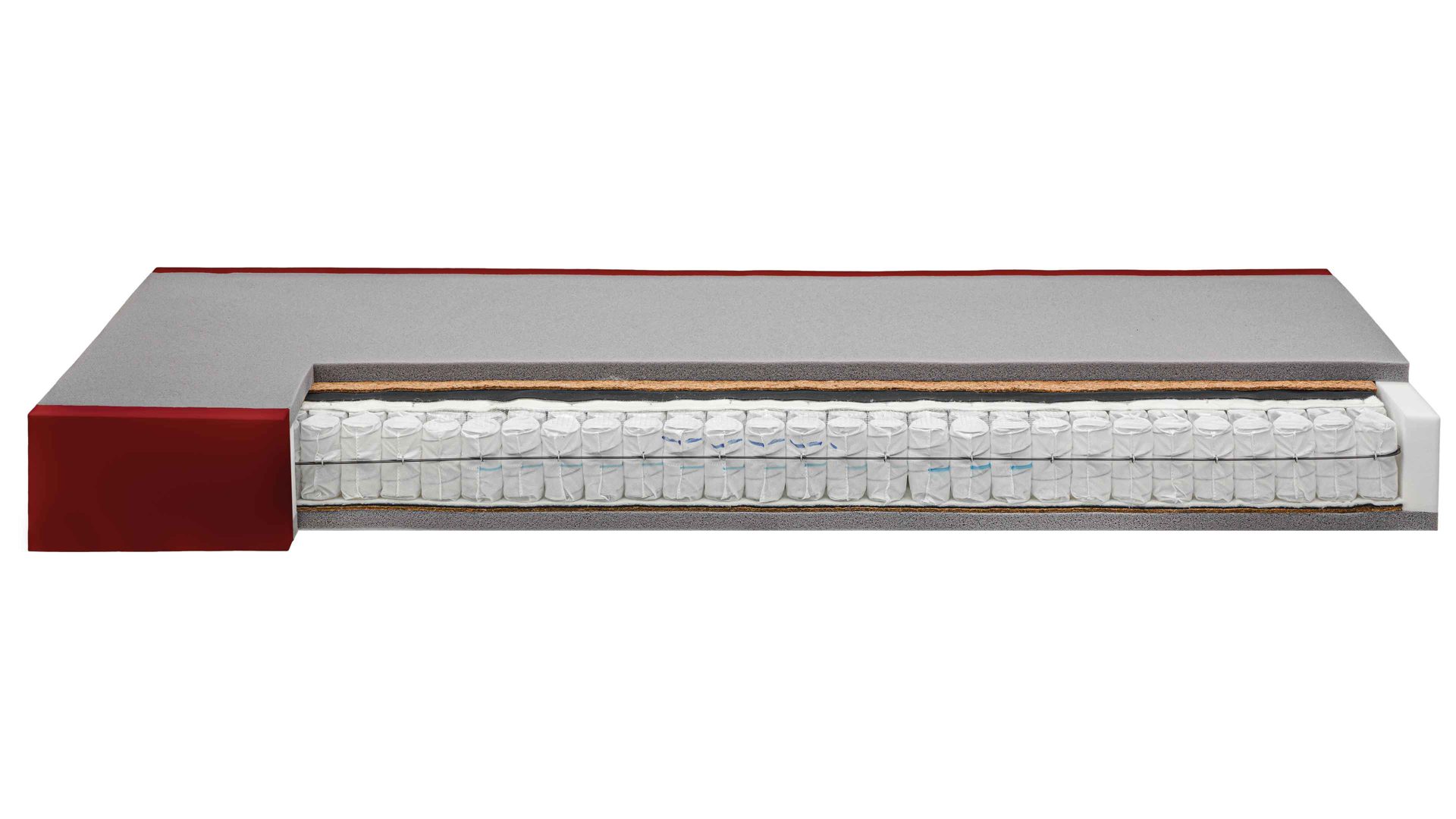 Federkernmatratze Interliving aus Stoff in Weiß Interliving Matratze Medikontur 1930 H5, Taschenfederkern – Liegefläche ca. 90 x 220 cm