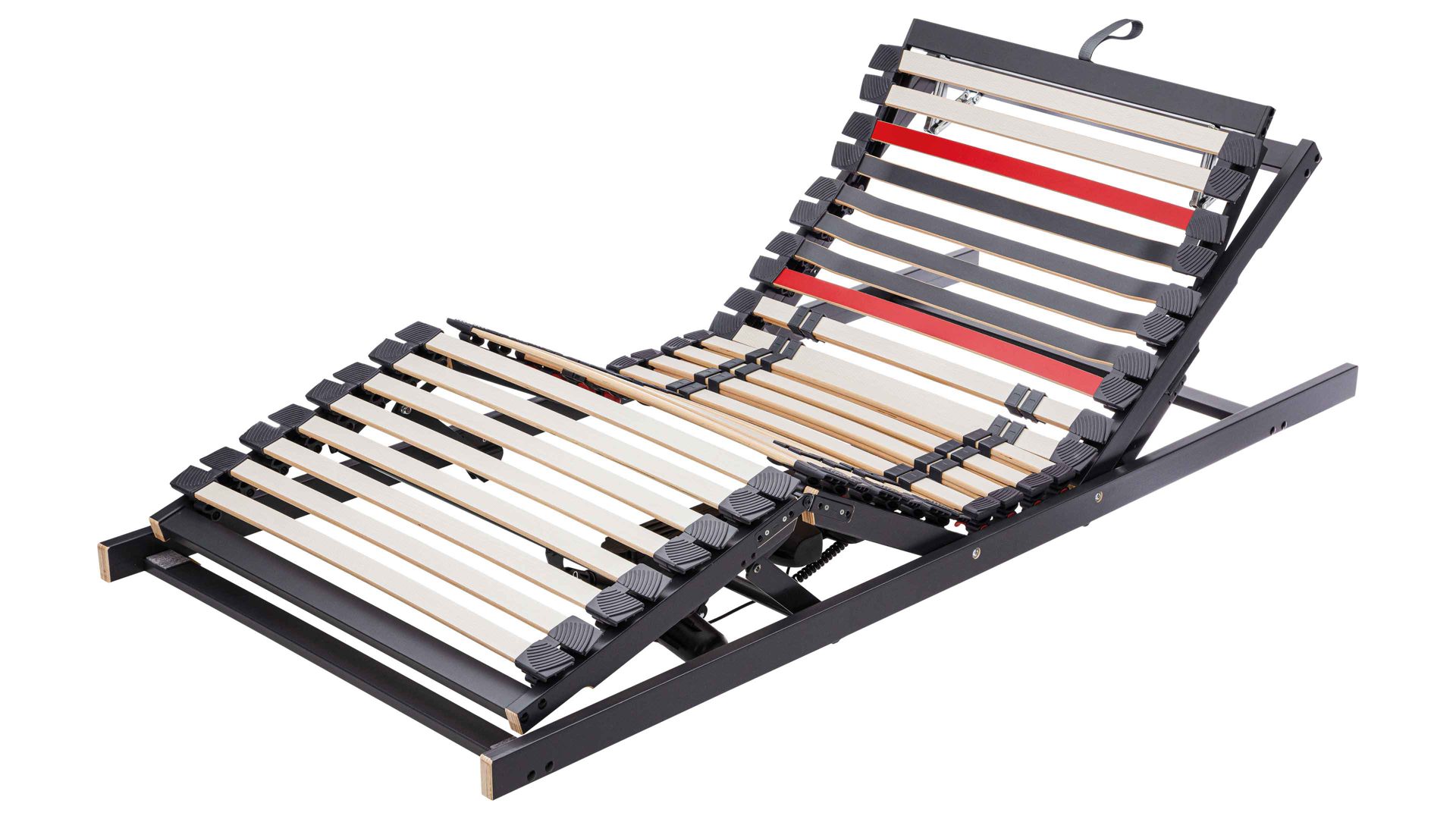 Lattenrost Interliving aus Holz in Anthrazit Interliving Lattenrost Serie1950 mit Funksteuerung Funk & drei Motoren – Liegefläche ca. 100 x 220 cm