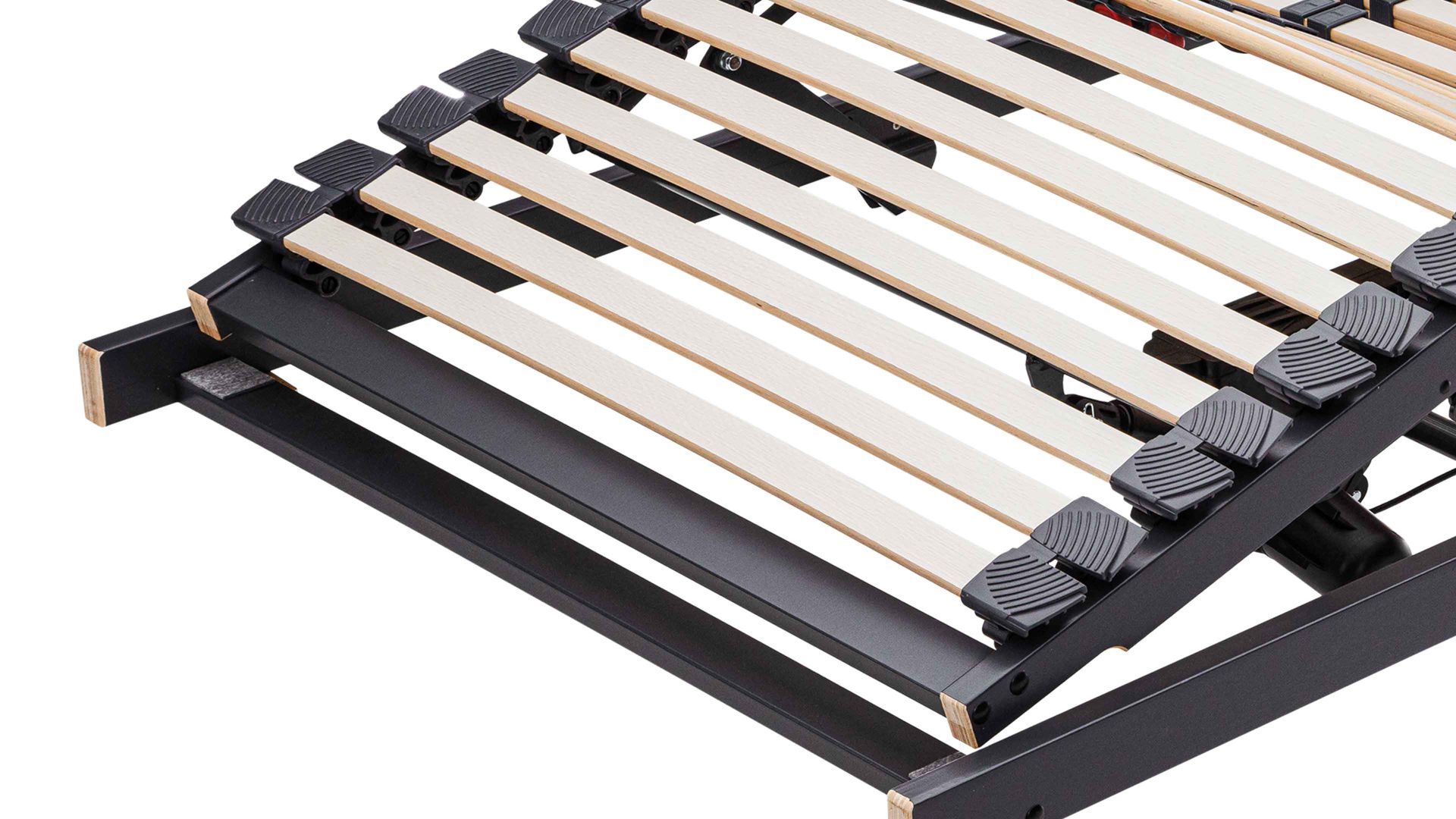 Lattenrost Interliving aus Holz in Anthrazit Interliving Lattenrost Serie 1950 - V6585 Funk & zwei Motoren – Liegefläche ca. 90 x 220 cm