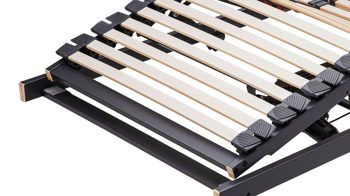 Lattenrost Interliving aus Holz in Anthrazit Interliving Lattenrost Serie 1950 - V6585 Funk & zwei Motoren – Liegefläche ca. 90 x 200 cm