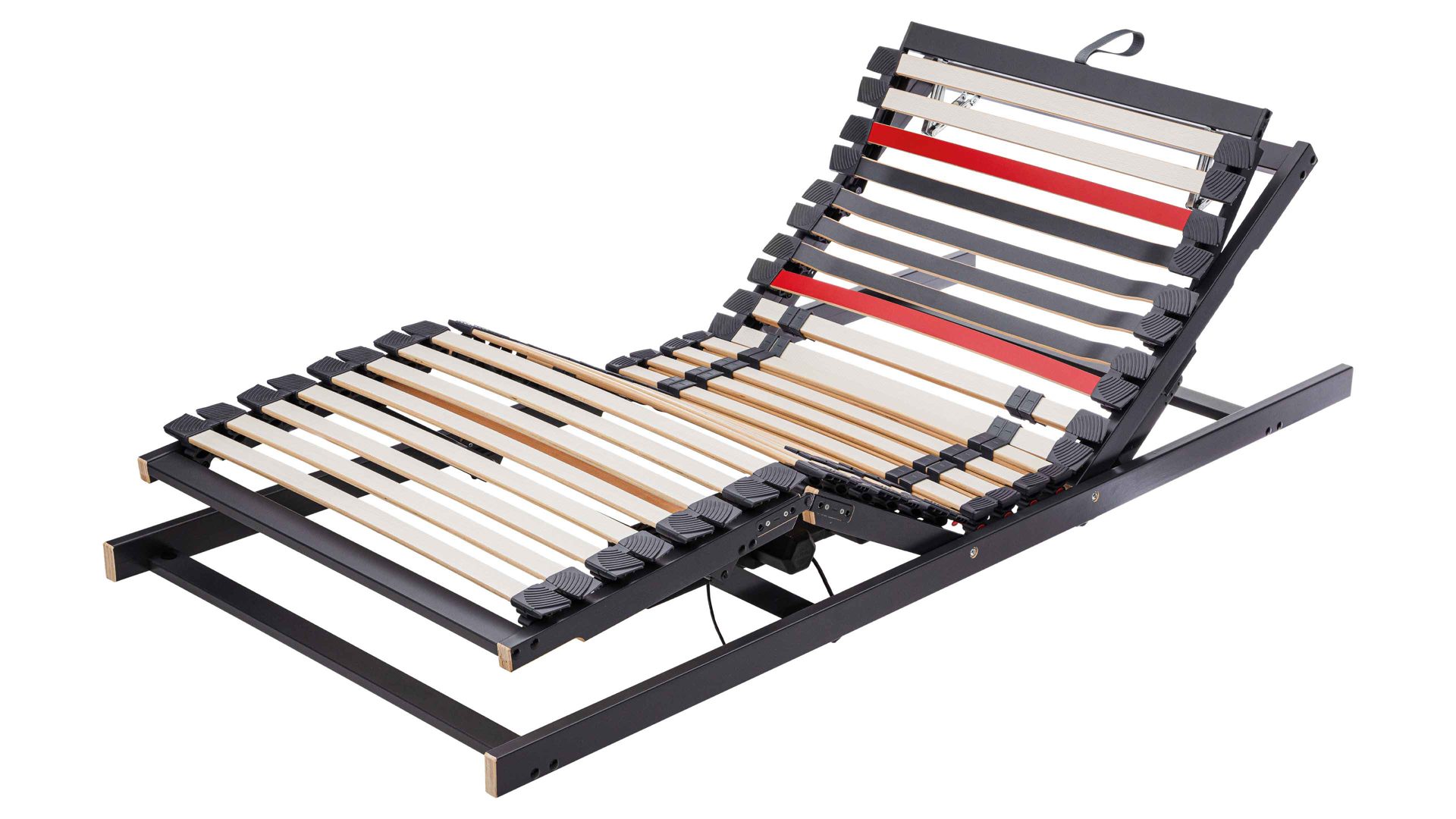 Lattenrost Interliving aus Holz in Anthrazit Interliving Lattenrost Serie 1950 mit zwei Motoren Kabel & zwei Motoren – Liegefläche ca. 100 x 200 cm