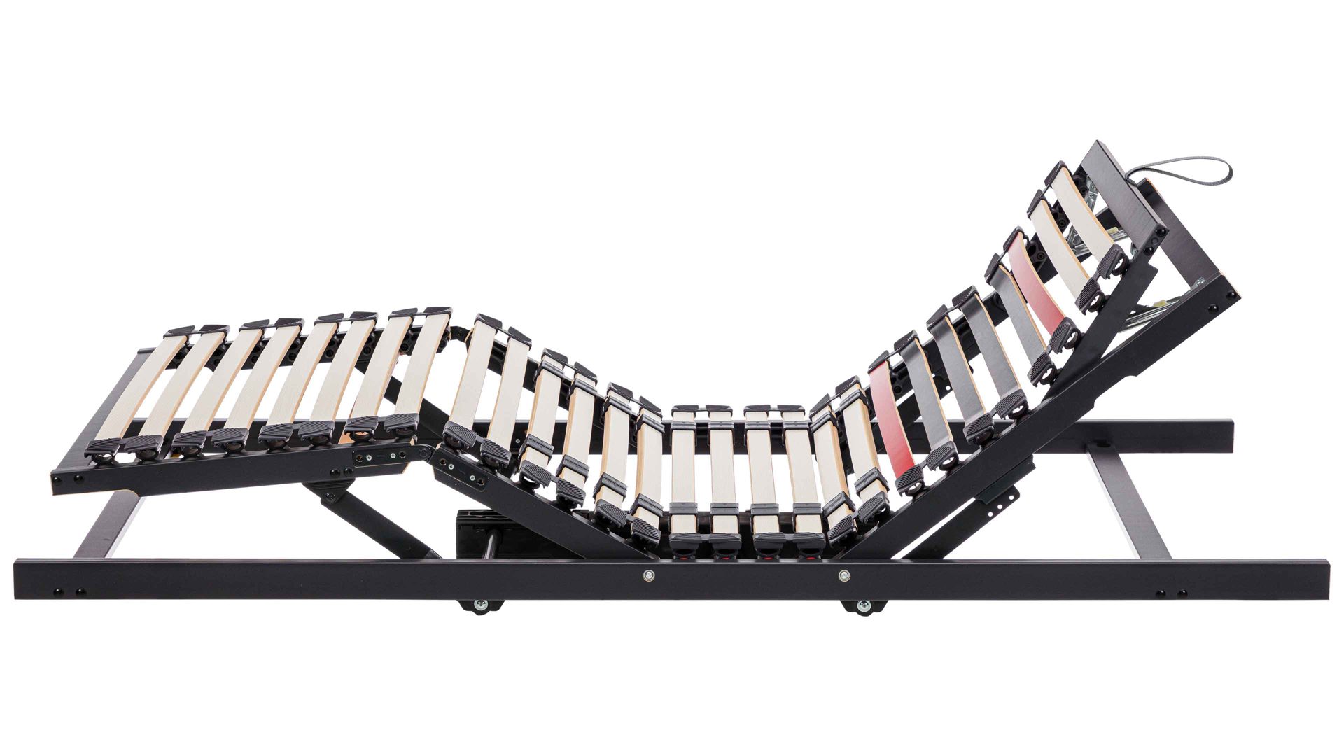 Lattenrost Interliving aus Holz in Anthrazit Interliving Lattenrost Serie1950 mit Funksteuerung Funk & drei Motoren – Liegefläche ca. 100 x 190 cm