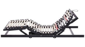 Lattenrost Interliving aus Holz in Anthrazit Interliving Lattenrost Serie 1950 - V6581 Kabel & zwei Motoren – Liegefläche ca. 100 x 220 cm